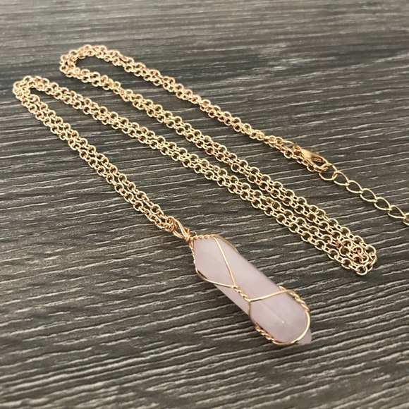 ❤️SALE❤️ Rose Quartz Long Necklace - Picture 5 of 8